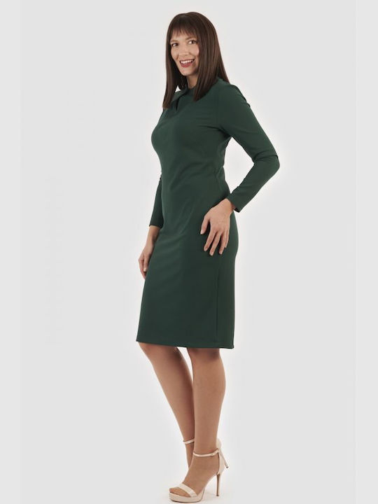 BelleFille All Day Long Sleeve Mini Dress Green.