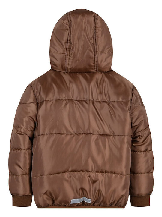 Kids' Casual Jacket Double Sided with Hood Camel