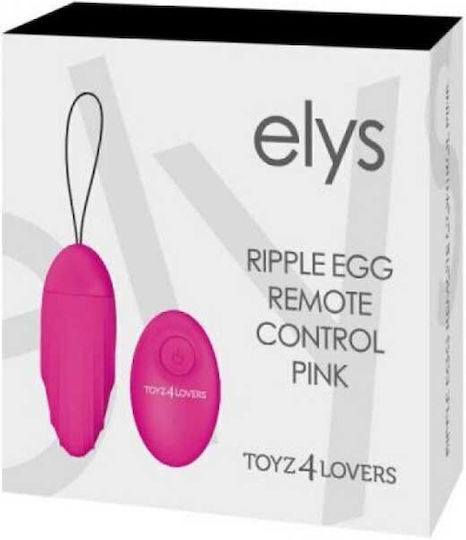 Toyz4lovers ELys Ripple Egg Remote Control Mini Δονητής Egg με Απομακρυσμένο Έλεγχο 9cm Pink