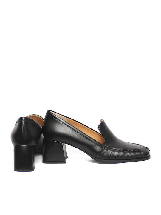 Leder Pumps Schwarz