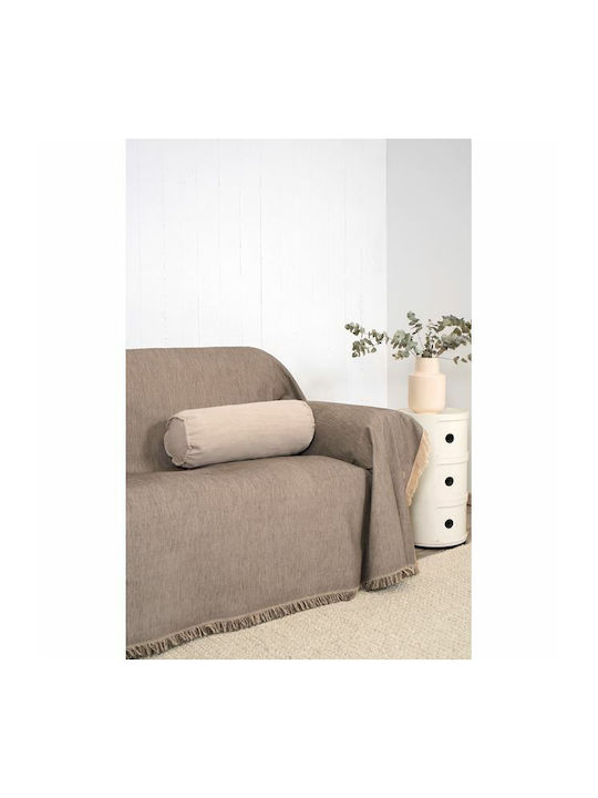 Naf Naf Highline Ριχτάρι Τριθέσιου Καναπέ Chenille 180x300εκ. Brown-Grey