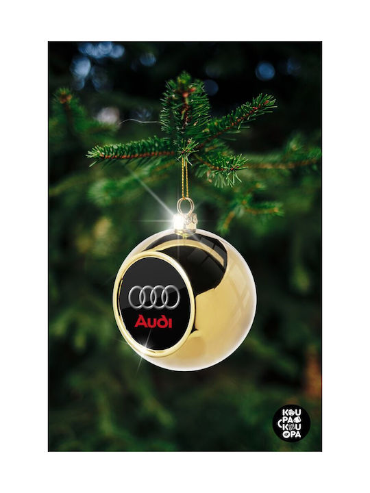 Audi Ornament de Crăciun Bilă Aur cu Pulbere de Aur cu Paiete