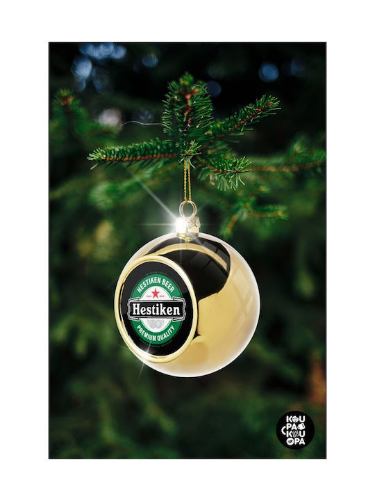 Hestiken Beer Christmas Ball Ornament Gold