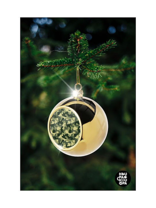 Army Christmas Ball Ornament Gold