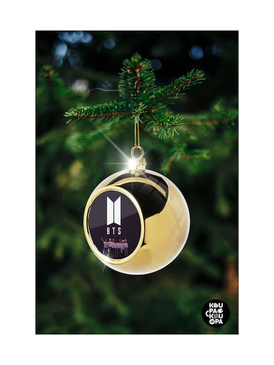 Bts Christmas Ball Ornament Gold