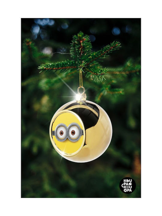 Minions Christmas Ball Ornament Gold