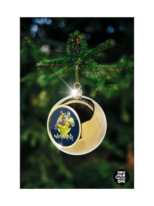 Neymar Jr Weihnachtshänger Kugel Ornament Gold