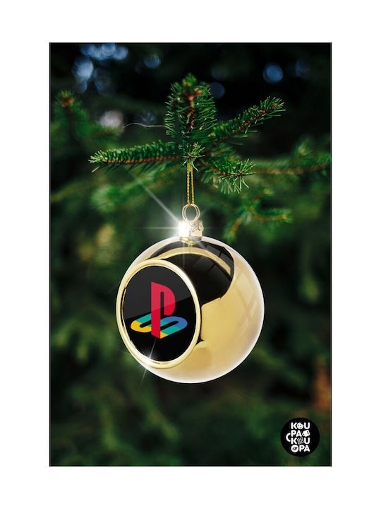 Playstation Christmas Ball Ornament Gold