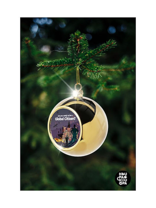 A Global Citizen Christmas Ball Ornament Gold