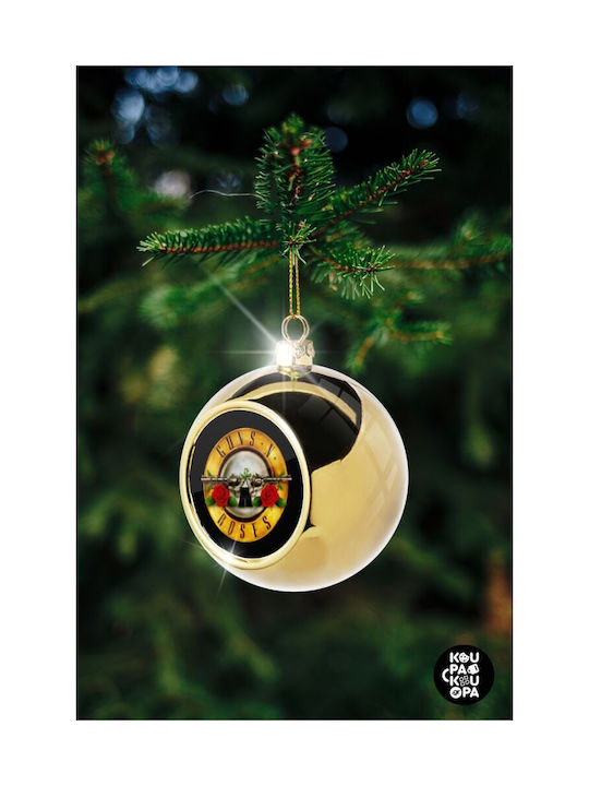 Guns N' Roses Christmas Ball Ornament Gold