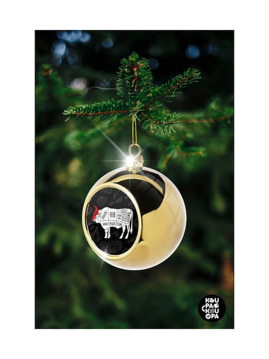 Diagrams For Butcher Shop Christmas Ball Ornament Gold