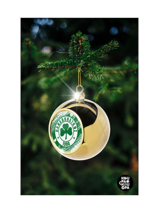 Π.α.ο. Weihnachtshänger Kugel Ornament Gold