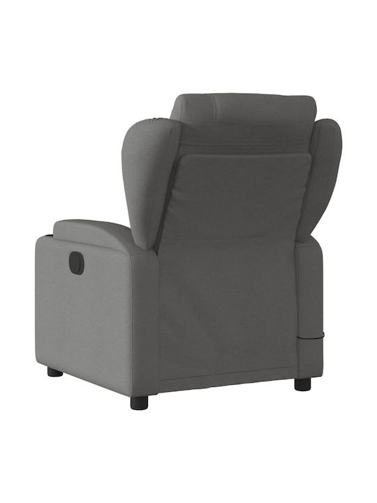 Πολυθρόνα Relax Massage με Υποπόδιο Σκούρο Γκρι 77x94.5x100cm