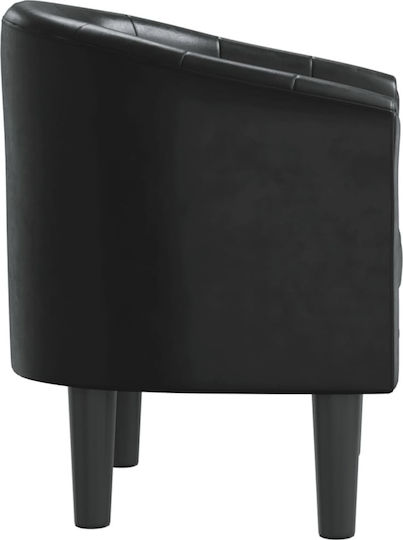 Sessel aus Kunstleder Black 70x56x68cm