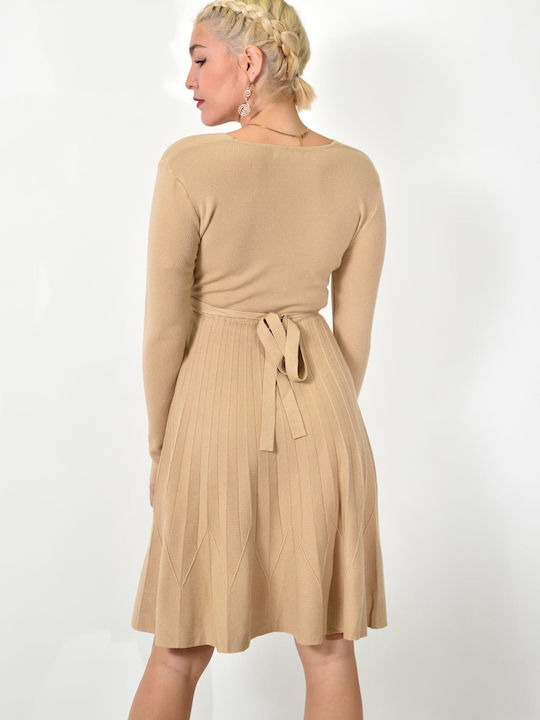 Potre Mini Dress Wrap Beige