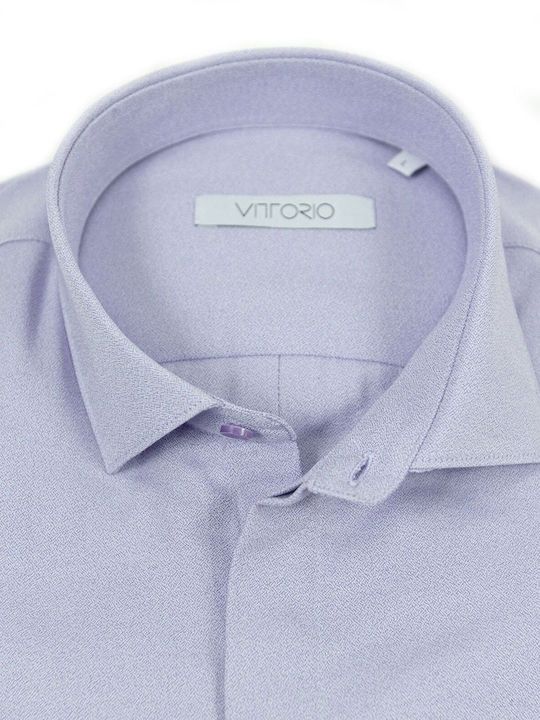 Vittorio Artist Men's Shirt Long Sleeve Cotton MOV