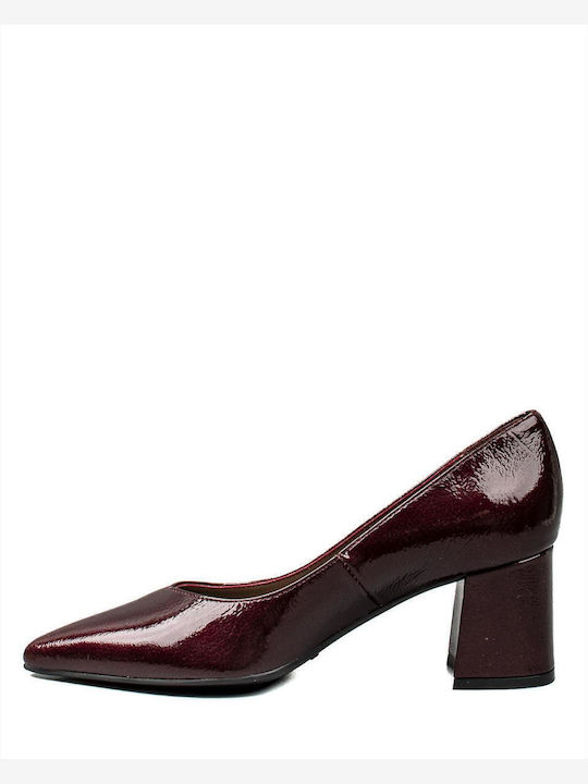 Patent Leather Burgundy Heels Charol