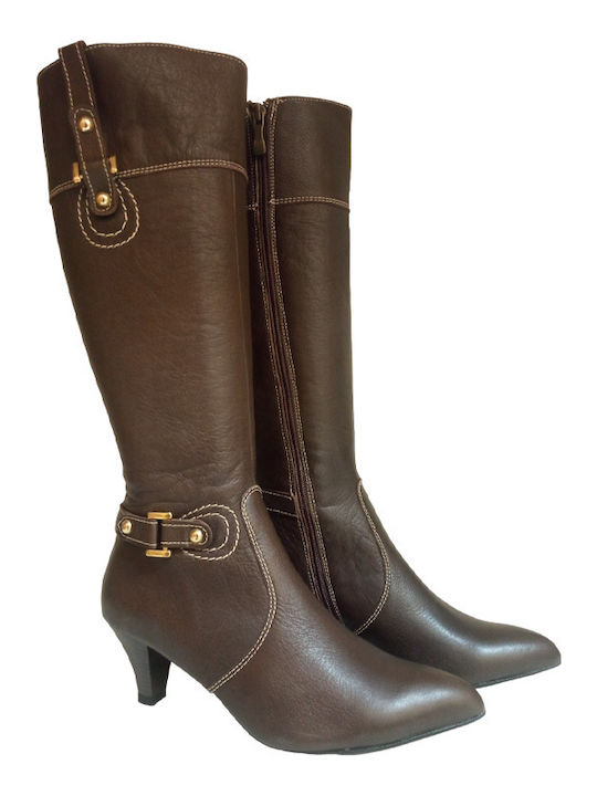 New Matic Leather Women's Boots Brown