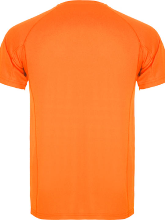 Roly Montecarlo Men's Short Sleeve Blouse Orange