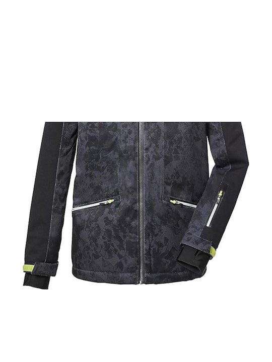 Waterproof Kids Casual Short Coat with Hood Grey