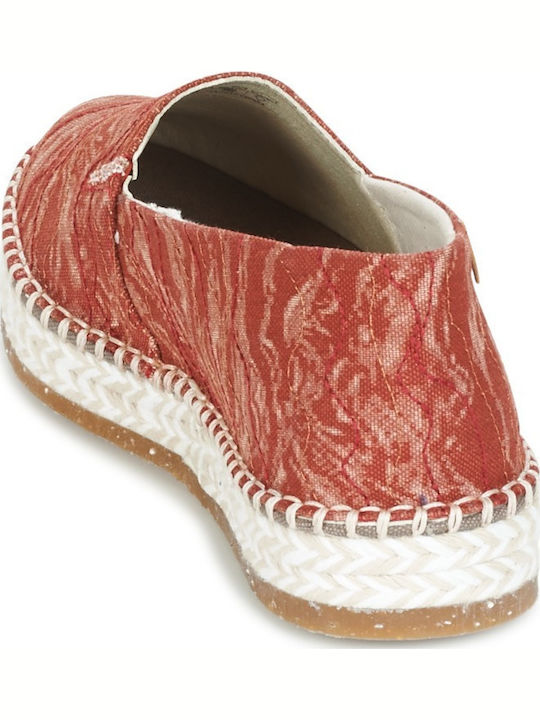 Stoff Damen Espadrilles in Rot Farbe