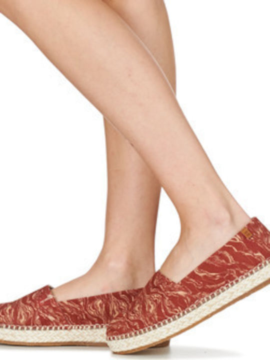 Stoff Damen Espadrilles in Rot Farbe