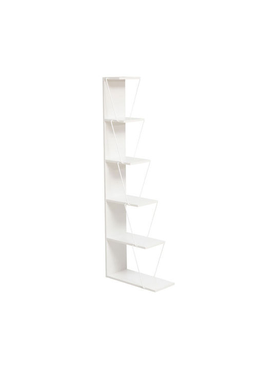 Βιβλιοθήκη Mini Tars Λευκό 130x22x146εκ.