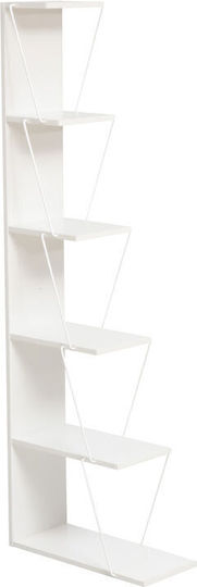 Mini Bücherregal Tars Weiß 130x22x146cm