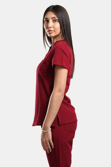 Dr. Scrub Femei Bluză medicală Burgundy