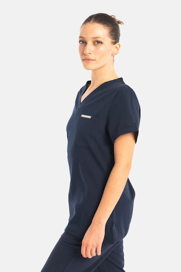 Dr. Scrub Γυναικεία Ιατρική Μπλούζα Navy Μπλε