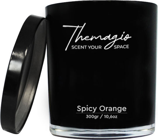 Themagio Αρωματικό Κερί Σόγιας Spicy Orange Μαύρο 300gr CR0030464