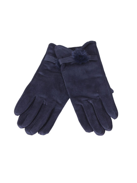 Marineblau Leder Handschuhe Berührung
