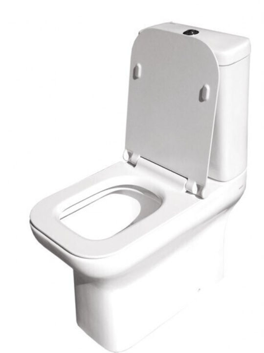 Huida Ariston Floor-Standing Toilet Rimless with Flush with Slim Cover Soft Close White