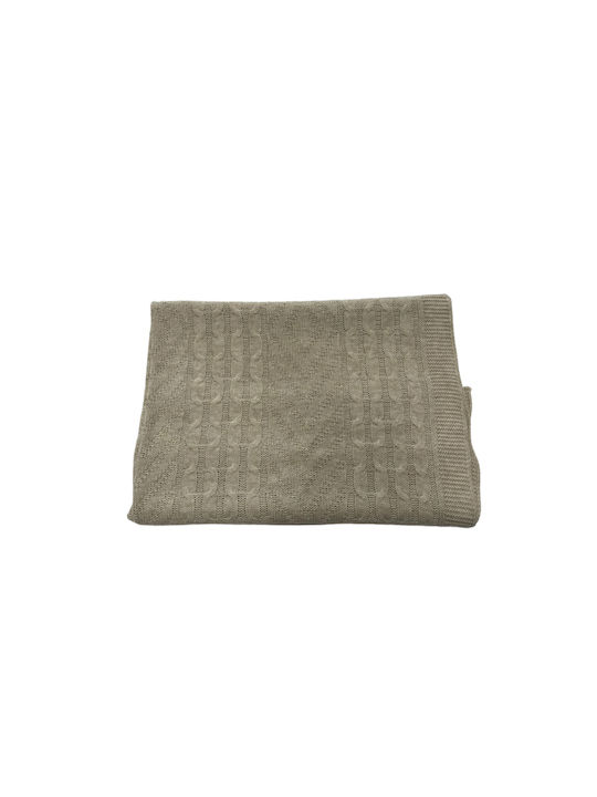 Kamtex Baby Blanket Nursery Swaddling Blankets Knitted Beige Beige 90x100cm