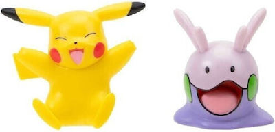 Jazwares Miniature Toy Goomy And Pikachu Pokemon for 4+ Years 5cm.