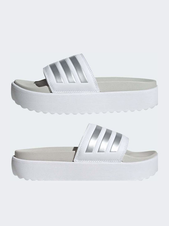 Adilette Women's Platform Slides White