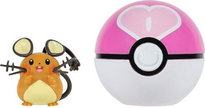 Jazwares Παιχνίδι Μινιατούρα Pokemon Poke Ball Clip N Go Dedenne & Love Ball για 4+ Ετών 5εκ.