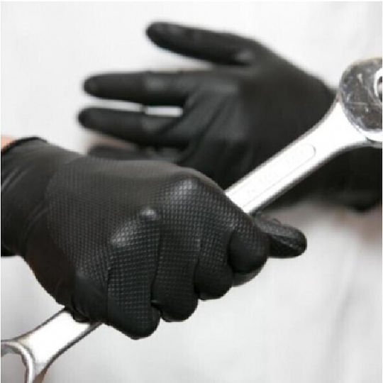 Grippaz Gloves for Work Disposable Black Nitrile 100pcs