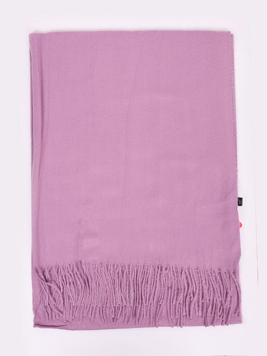 Women's monochrome wool/cotton scarf Lila