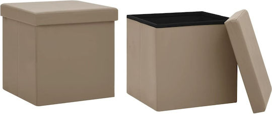 vidaXL Wooden Storage Box with Lid 2 Pieces