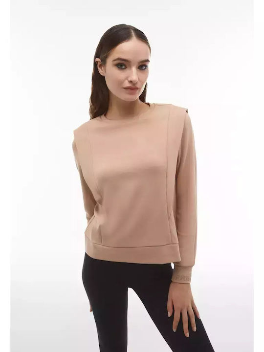 Freddy Damen Langarm Pullover Beige