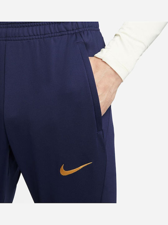 Paris Saint-germain Strike Ποδοσφαιρικό Παντελόνι Φόρμας Dri-Fit με Λάστιχο Μπλε
