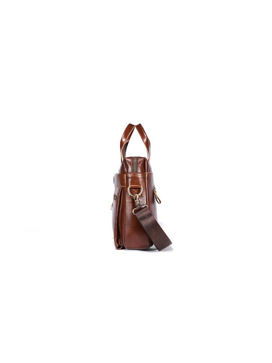 Leather Men's Briefcase Brown