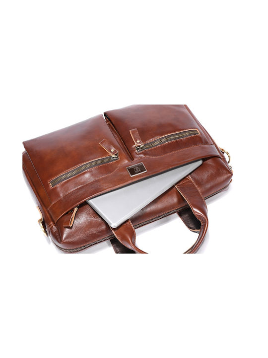 Leather Men's Briefcase Brown