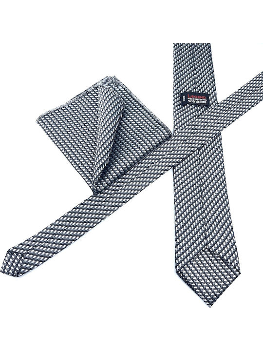 Legend Accessories Typ Micro Herren Krawatten Set Gedruckt in Gray Farbe