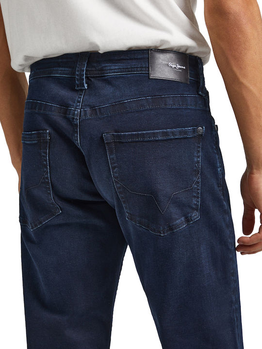 Kingston Men's Jeans Pants with Relaxed Straight Fit Blue
