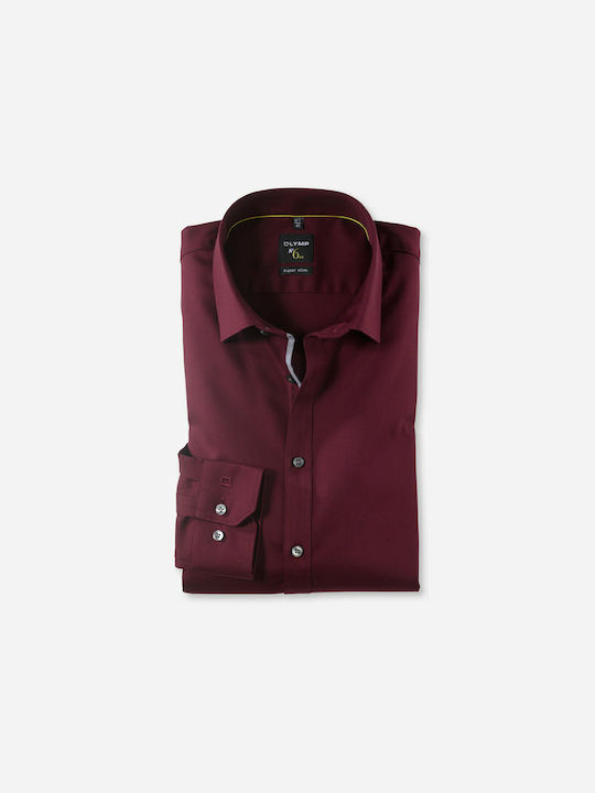 Olymp Men's Shirt Long Sleeve Bordeaux.