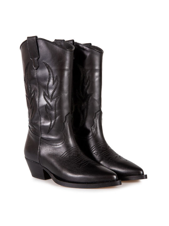 Labrini Damenstiefel Cowboy Schwarz