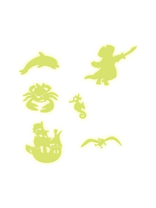 Die Spiegelburg Kinder Wandsticker Wand Leuchtend Sharky 14x8cm 12Stück