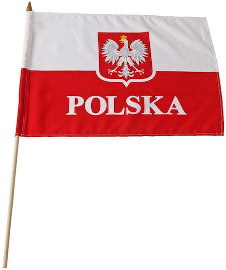 Flag of Poland with a stake 40x30cm